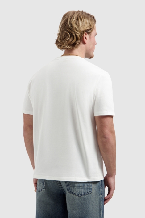 Ballin witte heren t-shirt | Model achteraanzicht