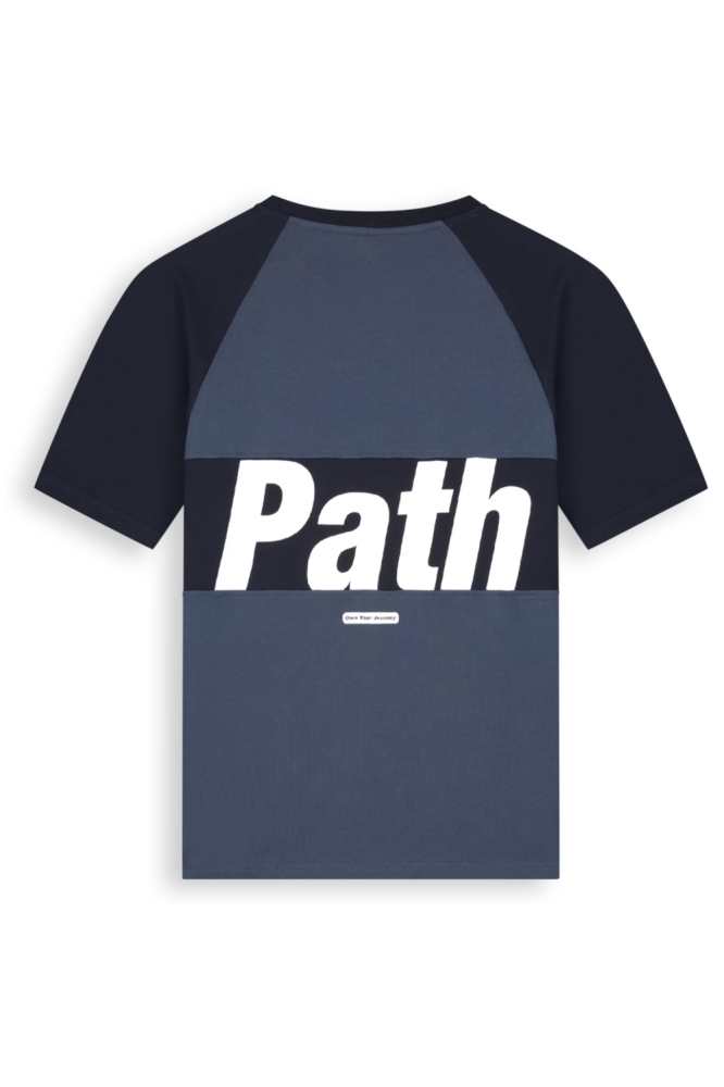 Pure Path blauwe heren t-shirt | Achteraanzicht