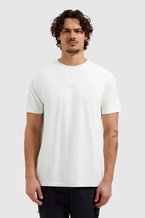 Pure Path witte heren t-shirt | Model vooraanzicht