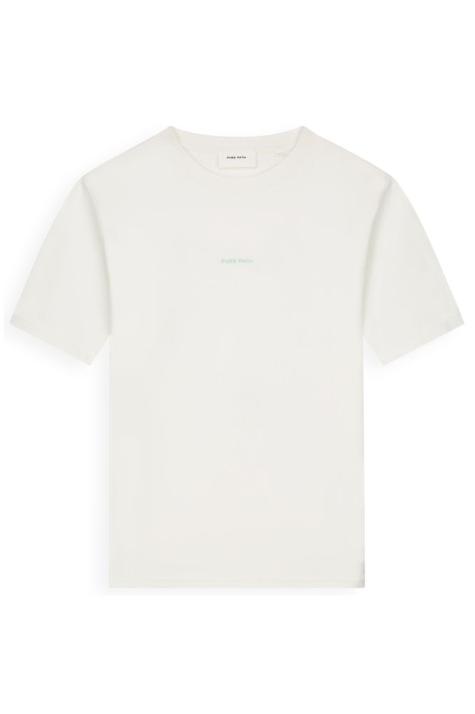 Pure Path witte heren t-shirt | Vooraanzicht