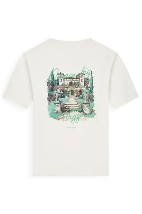 Pure Path witte heren t-shirt | Achteraanzicht