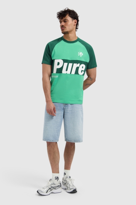 Pure Path groene heren t-shirt | Model