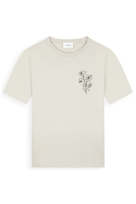 Pure Path zand heren t-shirt | Vooraanzicht