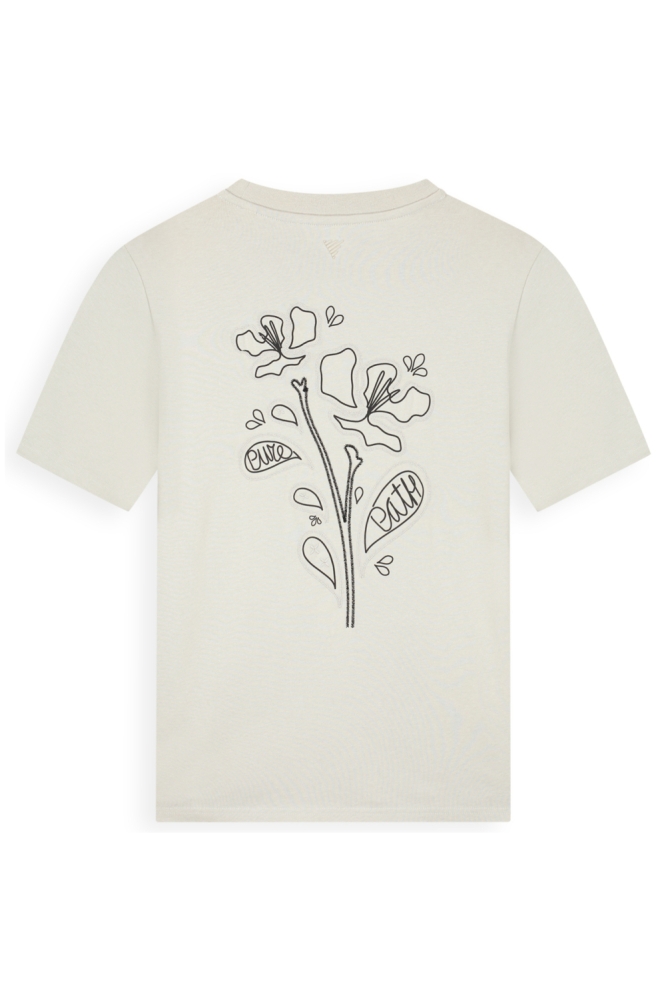 Pure Path zand heren t-shirt | Achteraanzicht