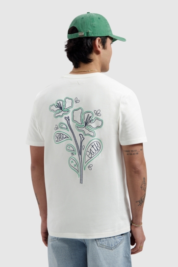 Pure Path T-shirt EMBROIDERED FLOWER T SHIRT 26010120 45 OFF WHITE