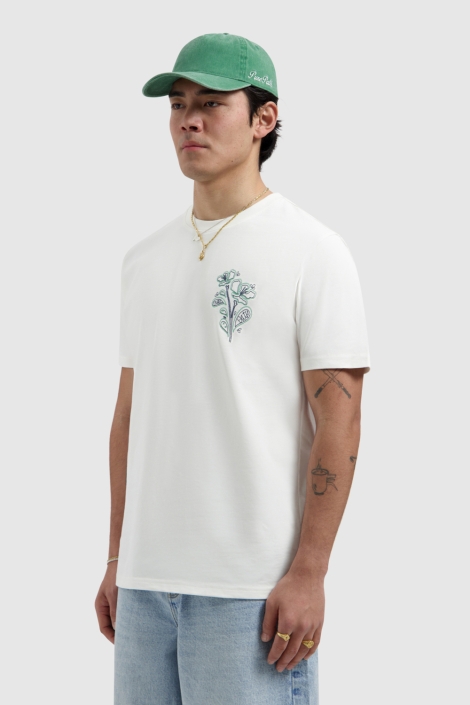 Pure Path witte heren t-shirt | Model vooraanzicht