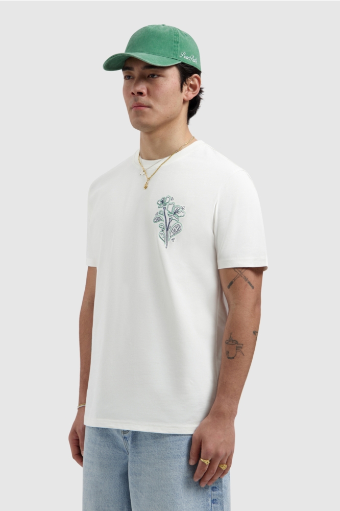 Pure Path witte heren t-shirt | Model vooraanzicht
