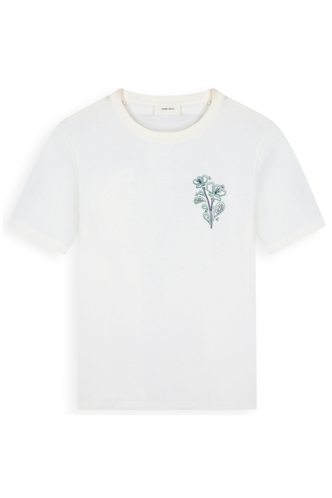 Pure Path witte heren t-shirt | Vooraanzicht