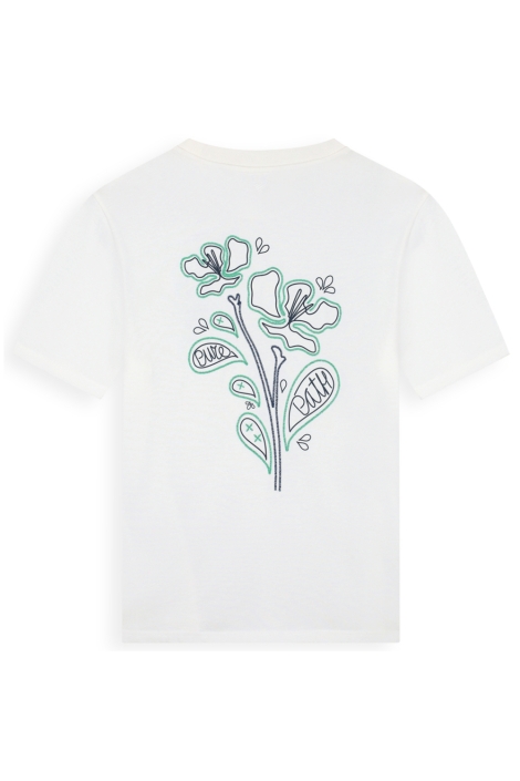 Pure Path witte heren t-shirt | Achteraanzicht