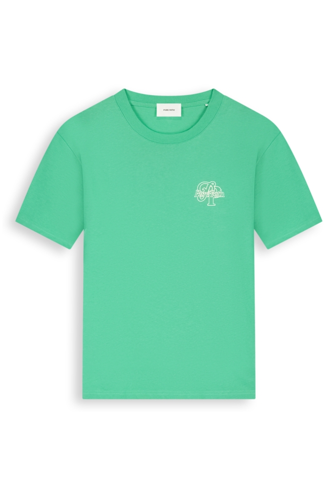 Pure Path groene heren t-shirt | Vooraanzicht