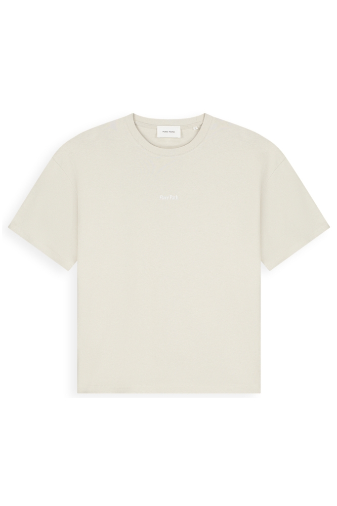 Pure Path zand heren t-shirt | Vooraanzicht