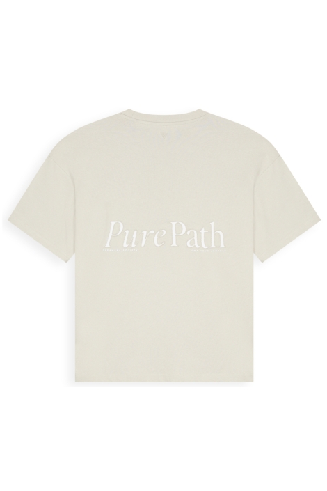 Pure Path zand heren t-shirt | Achteraanzicht