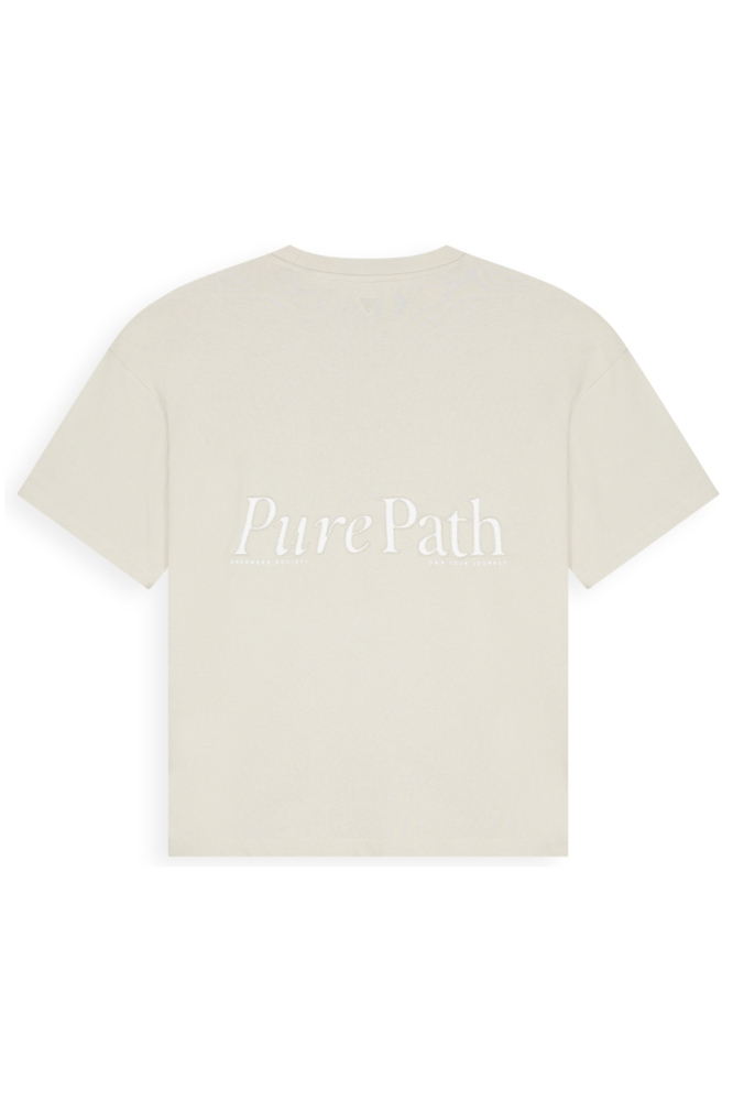 Pure Path zand heren t-shirt | Achteraanzicht