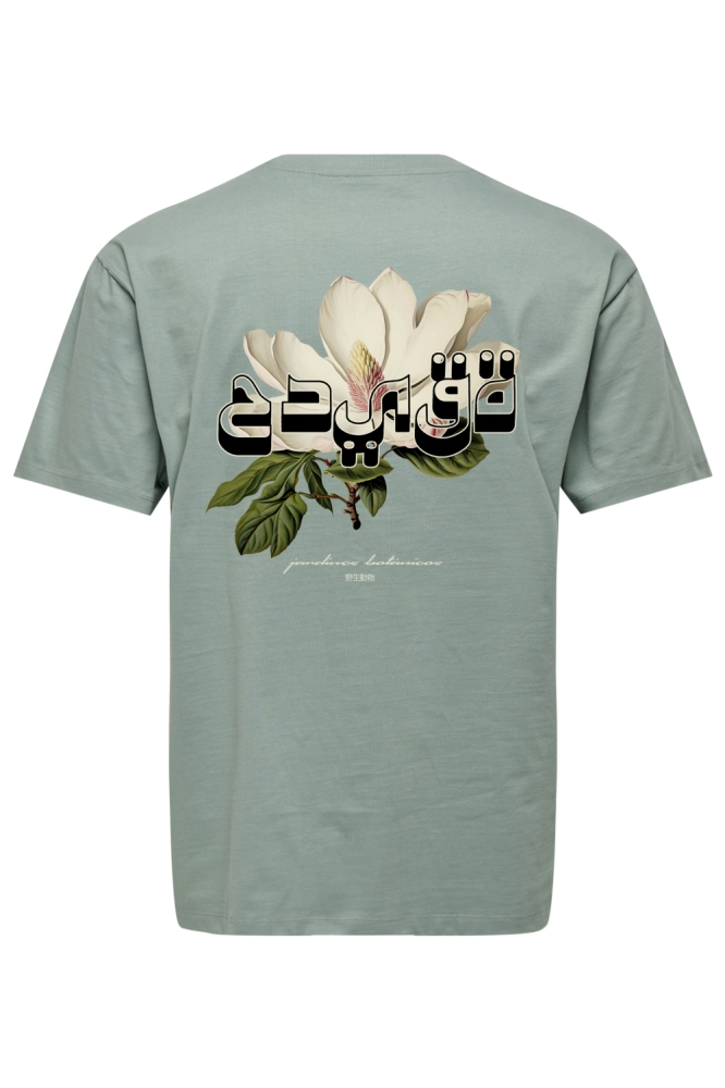 Only & Sons groene heren t-shirt | Achteraanzicht