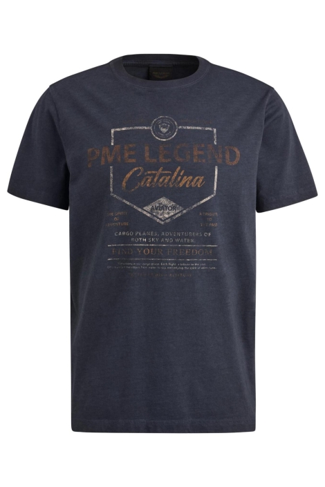 PME legend blauwe heren t-shirt | Vooraanzicht
