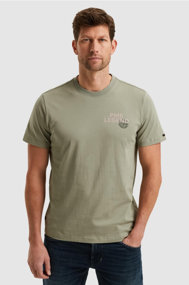 PME legend groene heren t-shirt | Model vooraanzicht