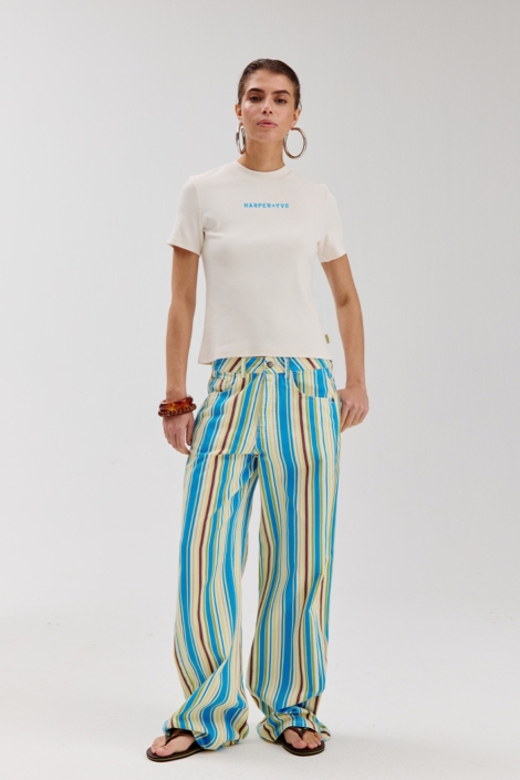 Harper & Yve ecru dames t-shirt | Model
