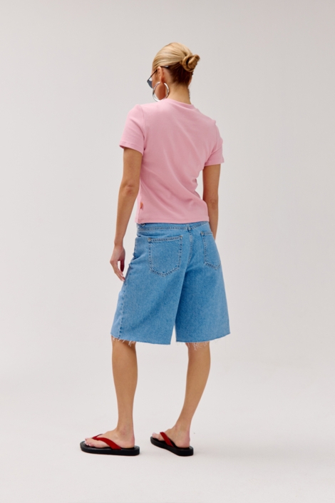 Harper & Yve roze dames t-shirt | Model