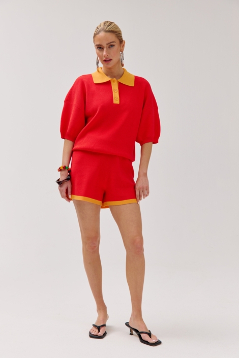 Harper & Yve rode dames t-shirt | Model