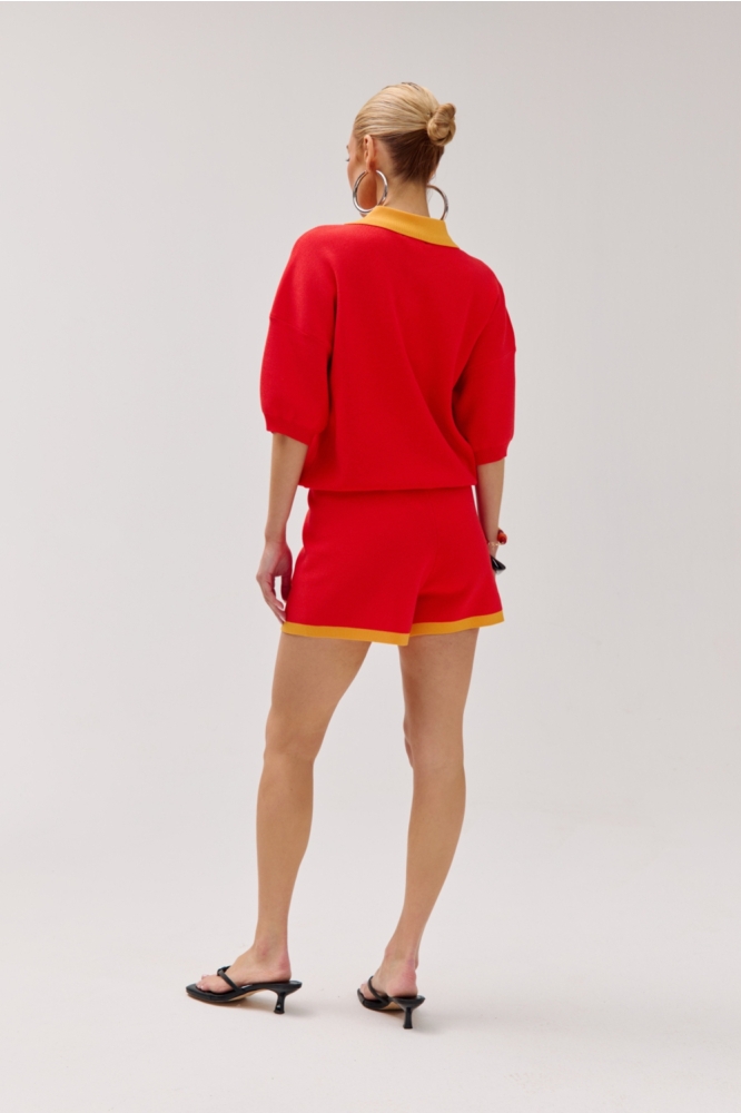 Harper & Yve rode dames t-shirt | Model