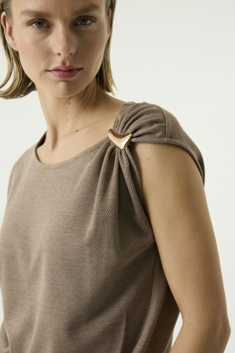 Garcia bruine dames top | Close up
