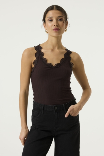 Garcia Top TOP MET KANT Z0068 4478-hazel bloom