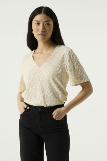 Garcia T-shirt T SHIRT MET STRUCTUUR S260004 4294-whitecap