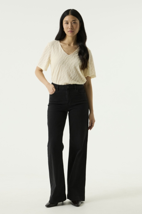 Garcia beige dames t-shirt | Model