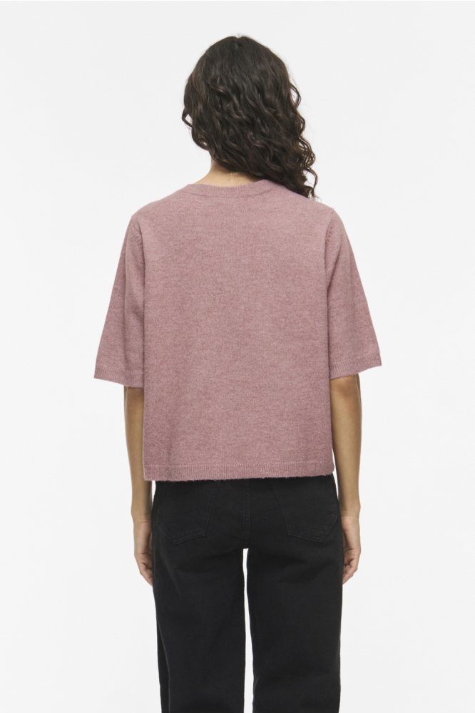 Vila roze dames vest | Model achteraanzicht