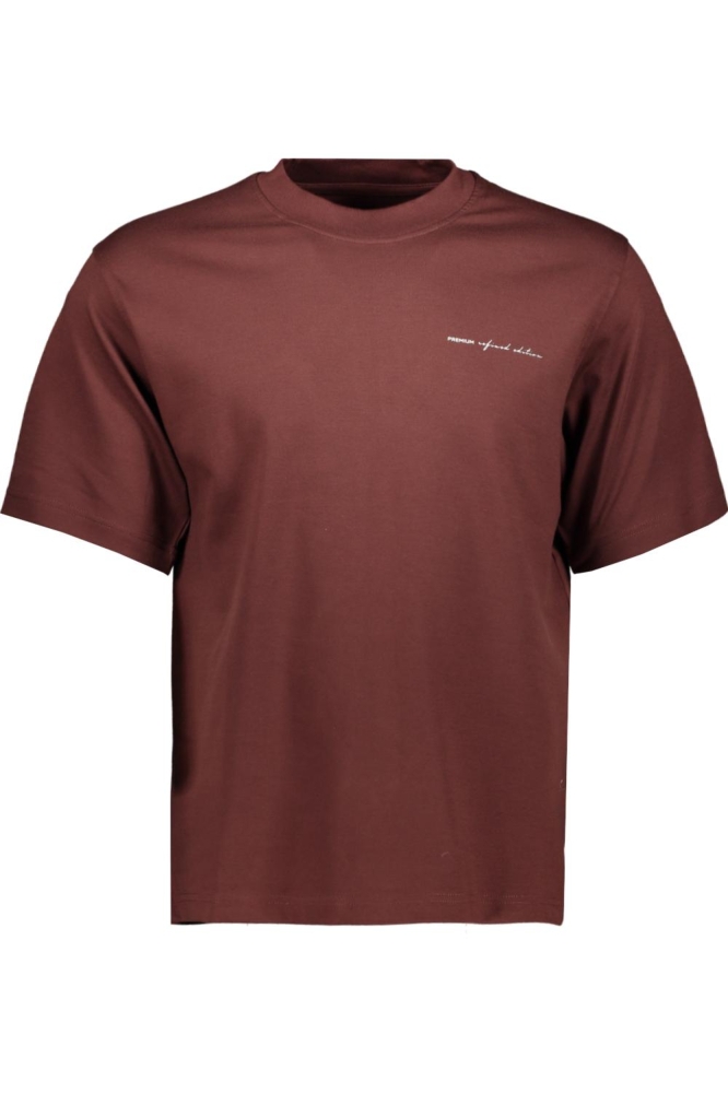Jack & Jones bordeaux heren t-shirt | Vooraanzicht