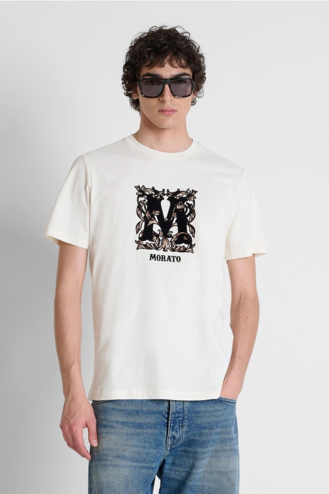 Antony Morato witte heren t-shirt | Model vooraanzicht
