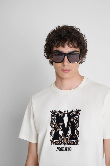 Antony Morato witte heren t-shirt | Close up