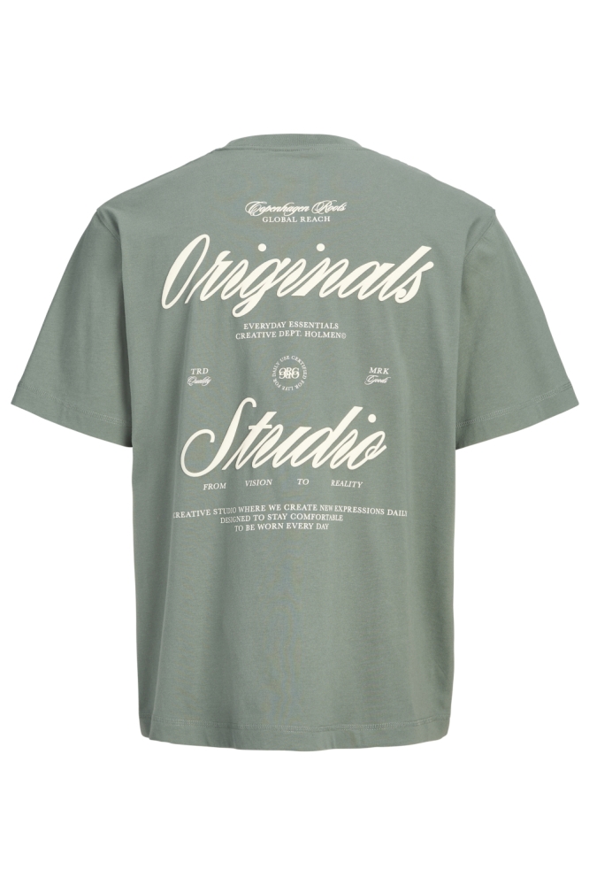 Jack & Jones groene heren t-shirt | Achteraanzicht