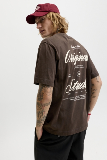 Jack & Jones jornorrebro typo tee ss crew neck n Bruin