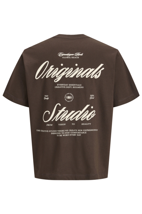 Jack & Jones bruine heren t-shirt | Achteraanzicht