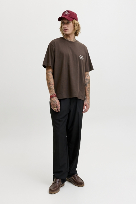 Jack & Jones bruine heren t-shirt | Model