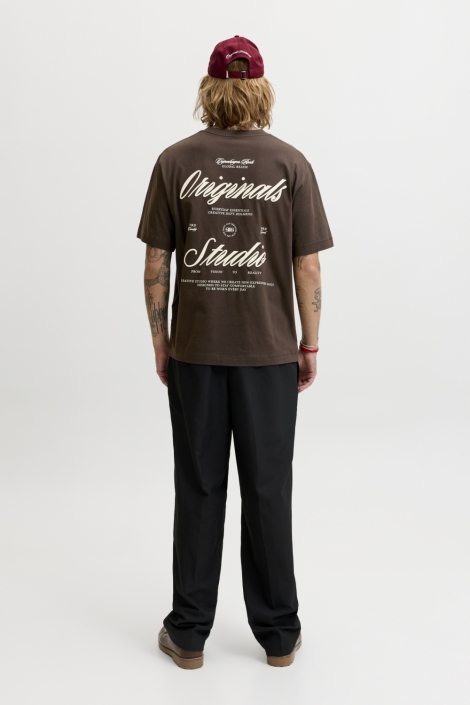 Jack & Jones bruine heren t-shirt | Model