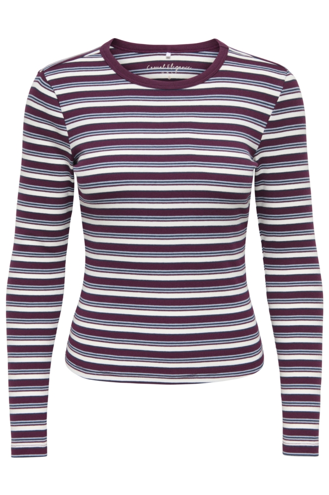 Only bordeaux dames t-shirt | Vooraanzicht