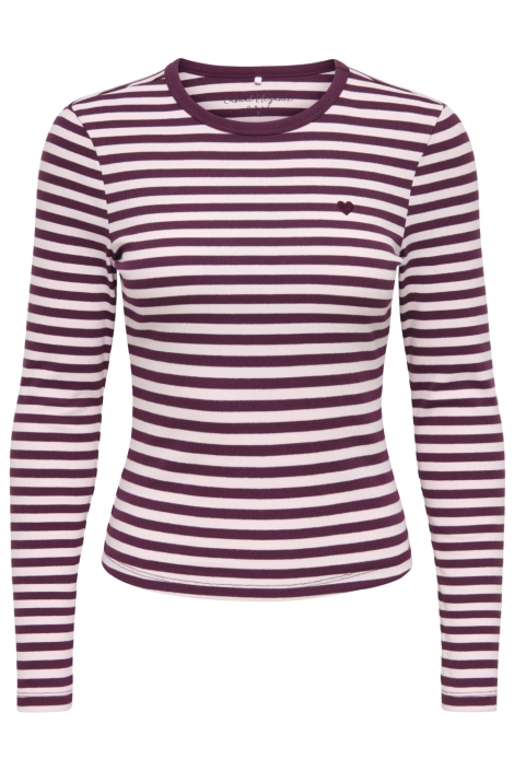 Only bordeaux dames t-shirt | Vooraanzicht