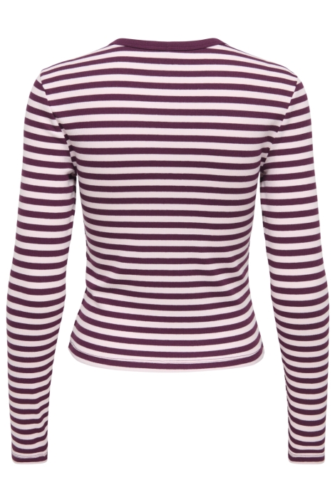 Only bordeaux dames t-shirt | Achteraanzicht