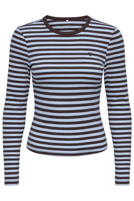 Only bruine dames t-shirt | Vooraanzicht