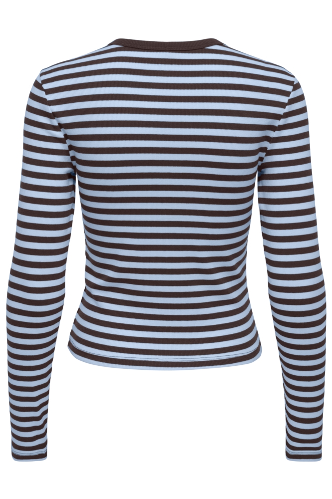 Only bruine dames t-shirt | Achteraanzicht