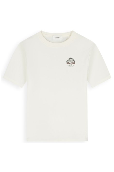 Pure Path ecru heren t-shirt | Vooraanzicht