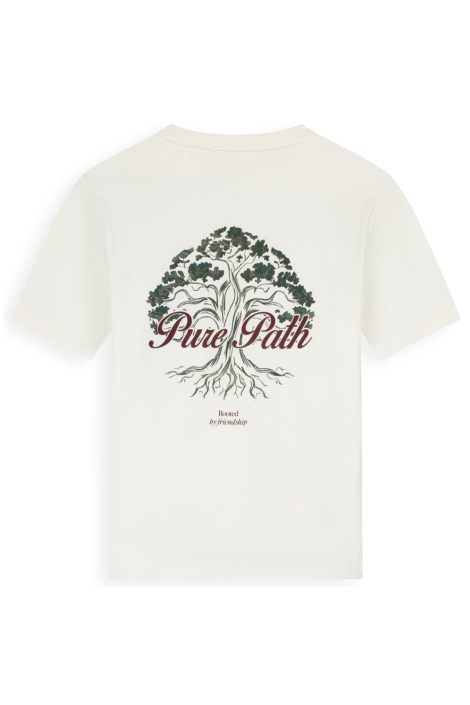 Pure Path ecru heren t-shirt | Achteraanzicht