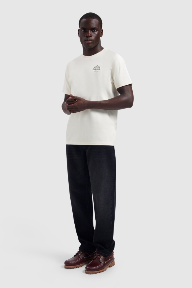 Pure Path ecru heren t-shirt | Model