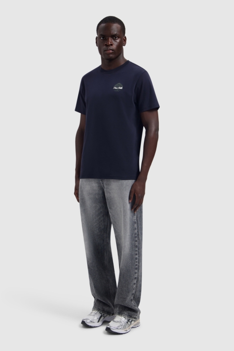 Pure Path blauwe heren t-shirt | Model