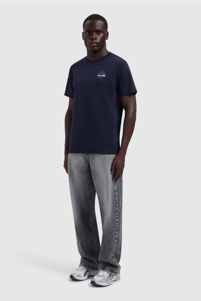 Pure Path blauwe heren t-shirt | Model