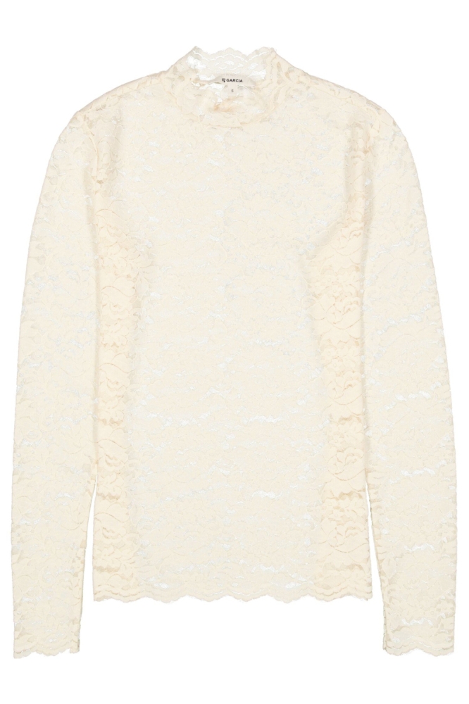 Garcia beige dames t-shirt | Vooraanzicht