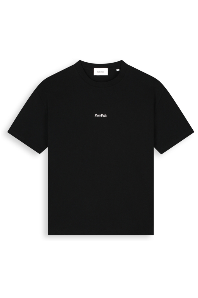 Pure Path zwarte heren t-shirt | Vooraanzicht