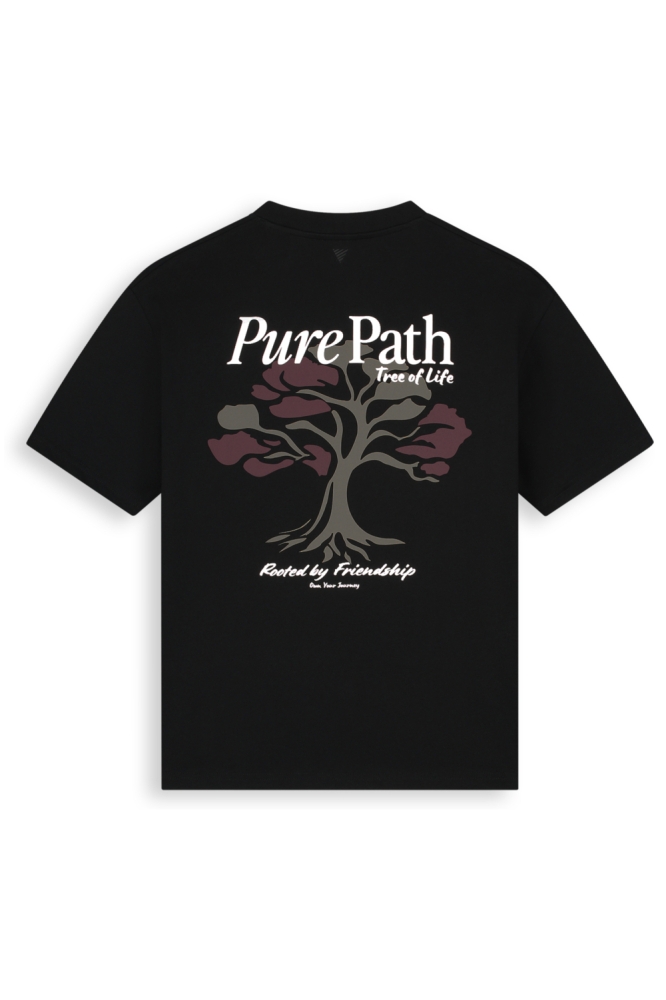 Pure Path zwarte heren t-shirt | Achteraanzicht